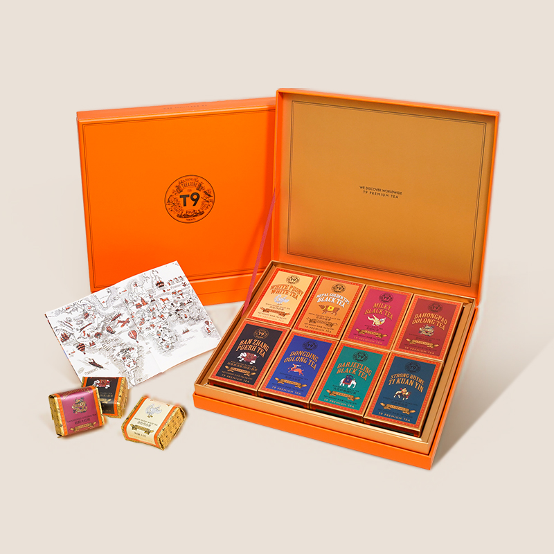茶 T9 PREMIUM TEA Colorful Mini-CanGift Box T9 Gives Their High-Quality Teas a Covetable Vintage Look